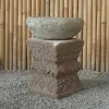 Product image 5 of the product “Balinese Set Stand with pot, made of cement, Total Height 60cm. The Pot has a Dia. of about 40cm with a height of 16cm. The stand has a width of 35 cm and a height of 45cm ”